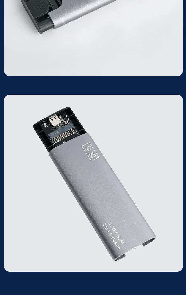 USB-C M.2 NVMe and SATA SSD Enclosure photo 3