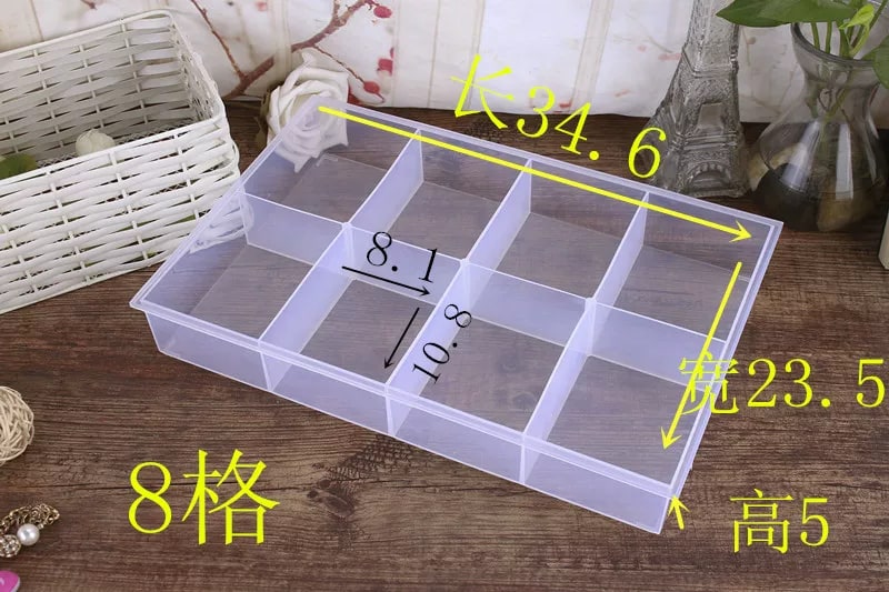 Open-Top Plastic Compartment Organizer Tray photo 3