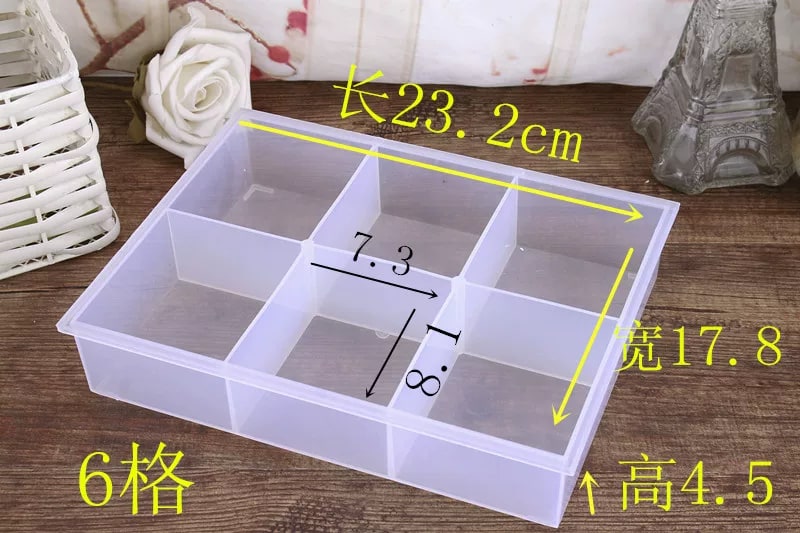 Open-Top Plastic Compartment Organizer Tray photo 2