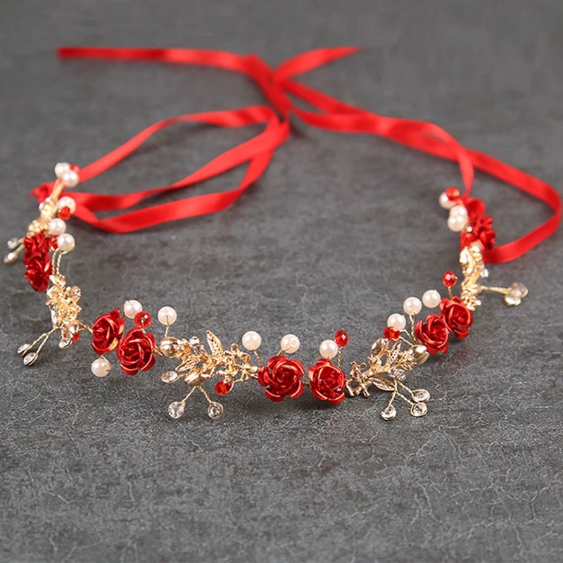 Girls' Flower and Pearl Hair Vine photo 3