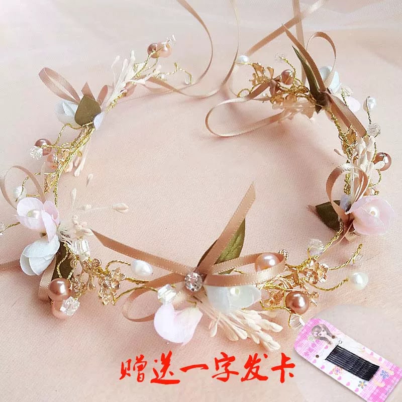 Girls' Flower and Pearl Hair Vine photo 5