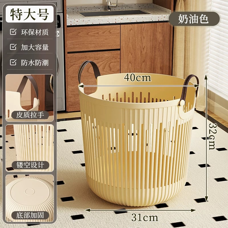Laundry Basket with Leather Handles photo 3