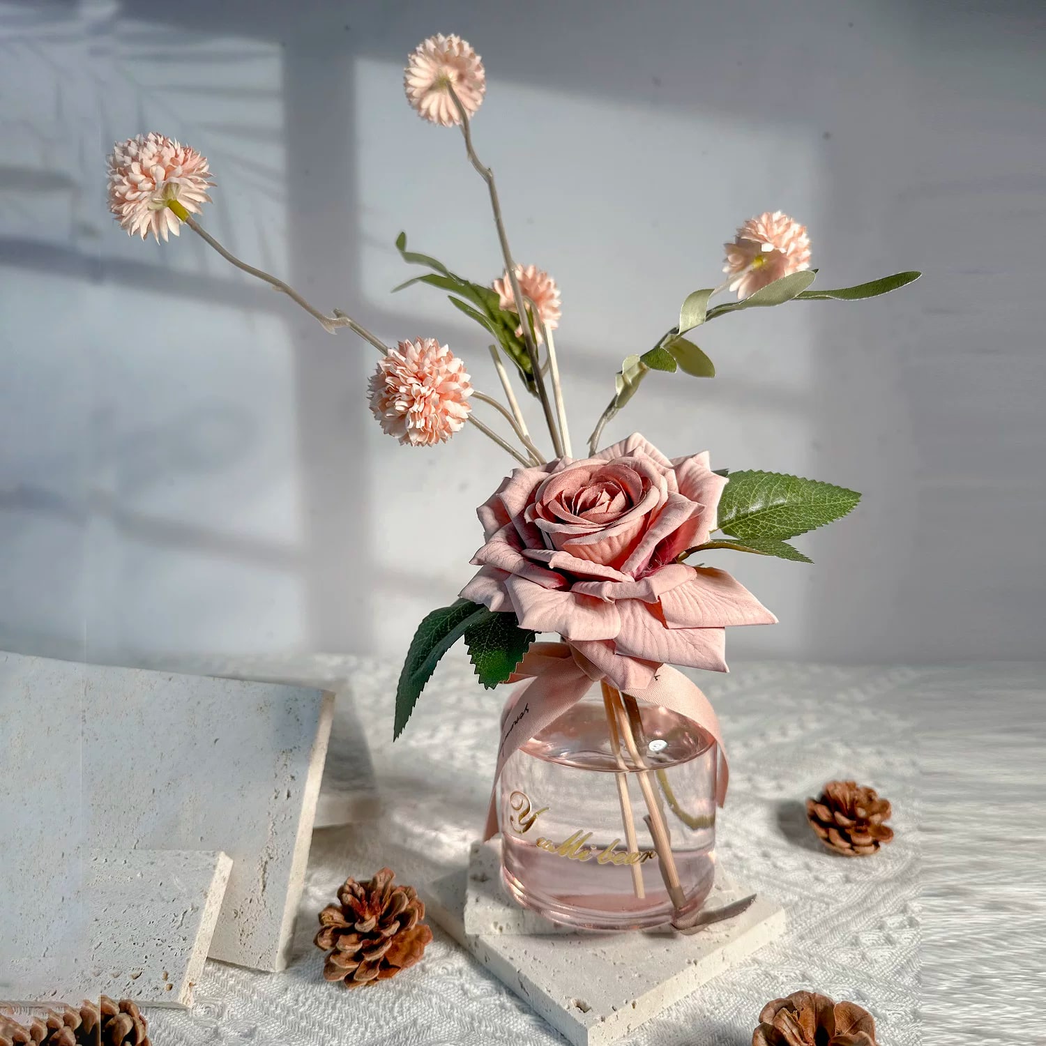 200ml Reed Diffuser Set with Silk Flower Topper photo 3