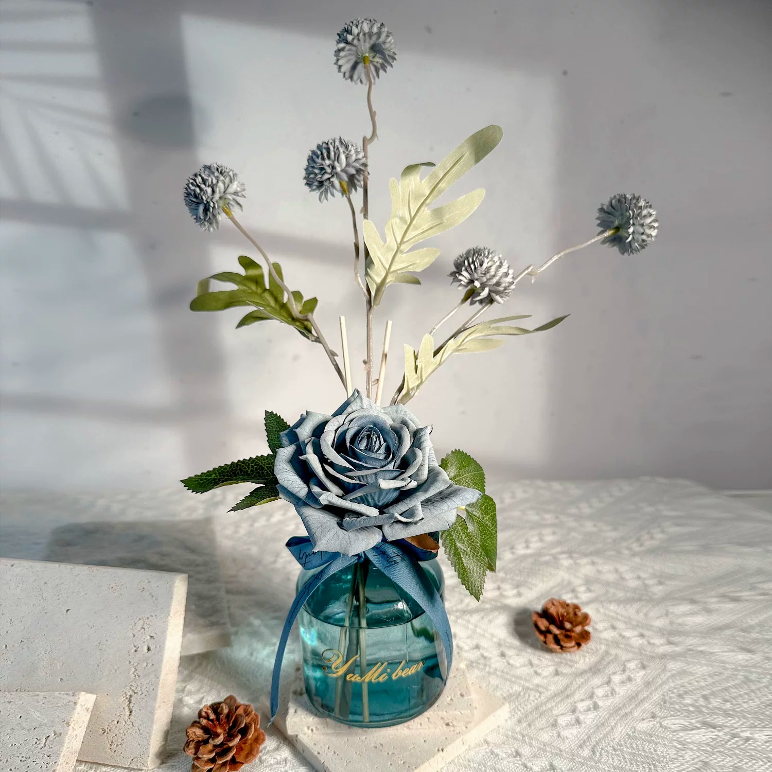 200ml Reed Diffuser Set with Silk Flower Topper photo 2
