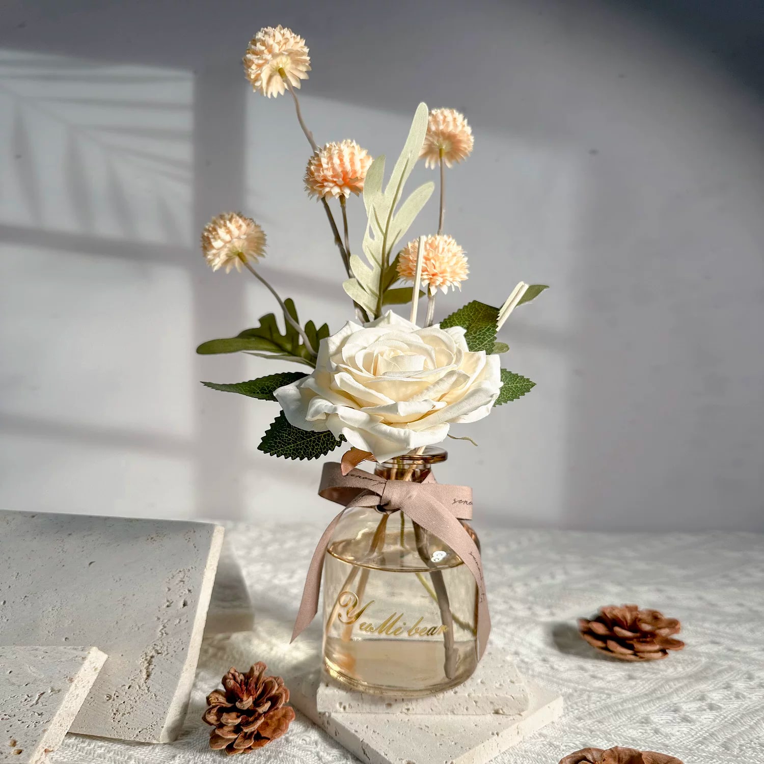 200ml Reed Diffuser Set with Silk Flower Topper — Home & Furniture on G+ Market