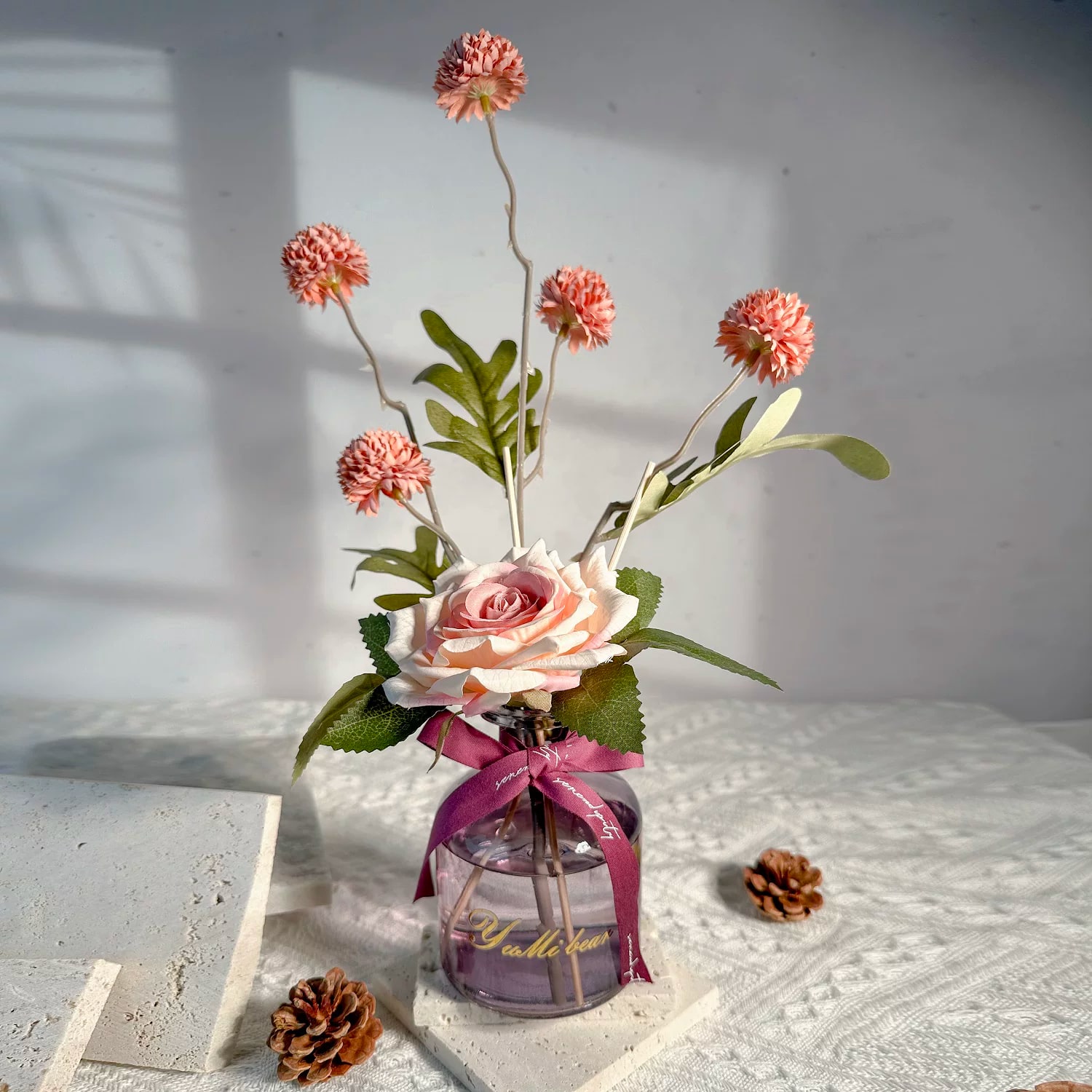 200ml Reed Diffuser Set with Silk Flower Topper photo 5