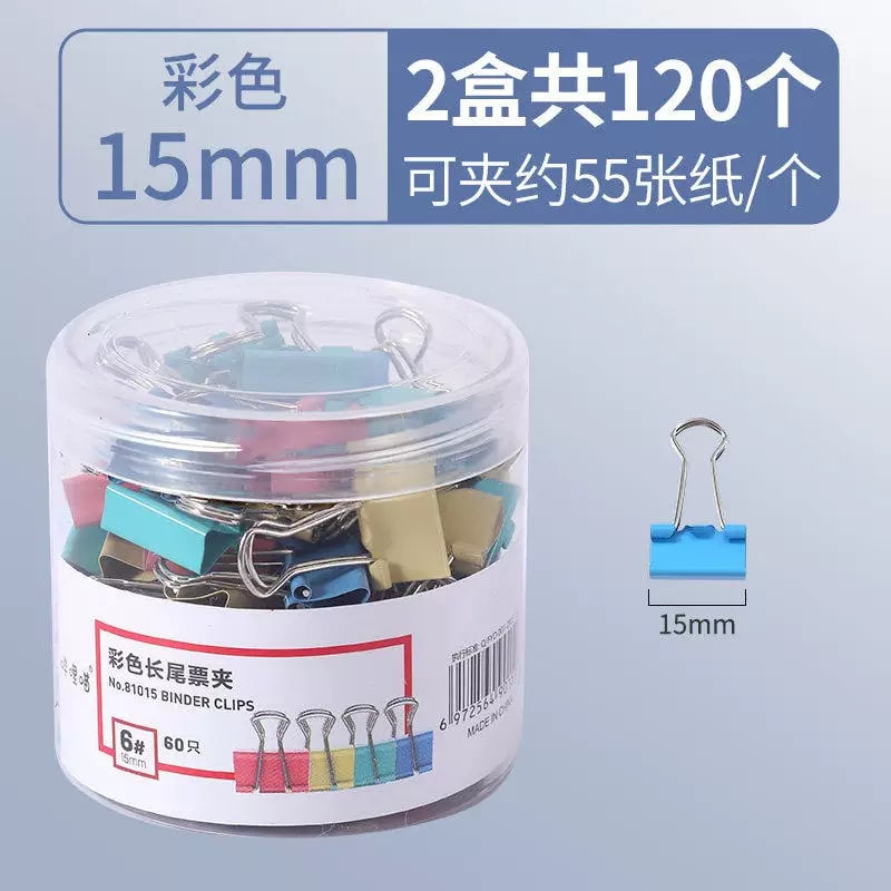 Colourful Binder Clip Assortment
