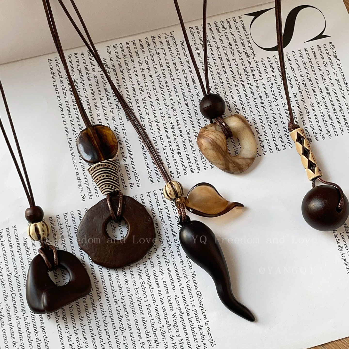 Vintage Brown Long Pendant Necklace — Fashion on G+ Market