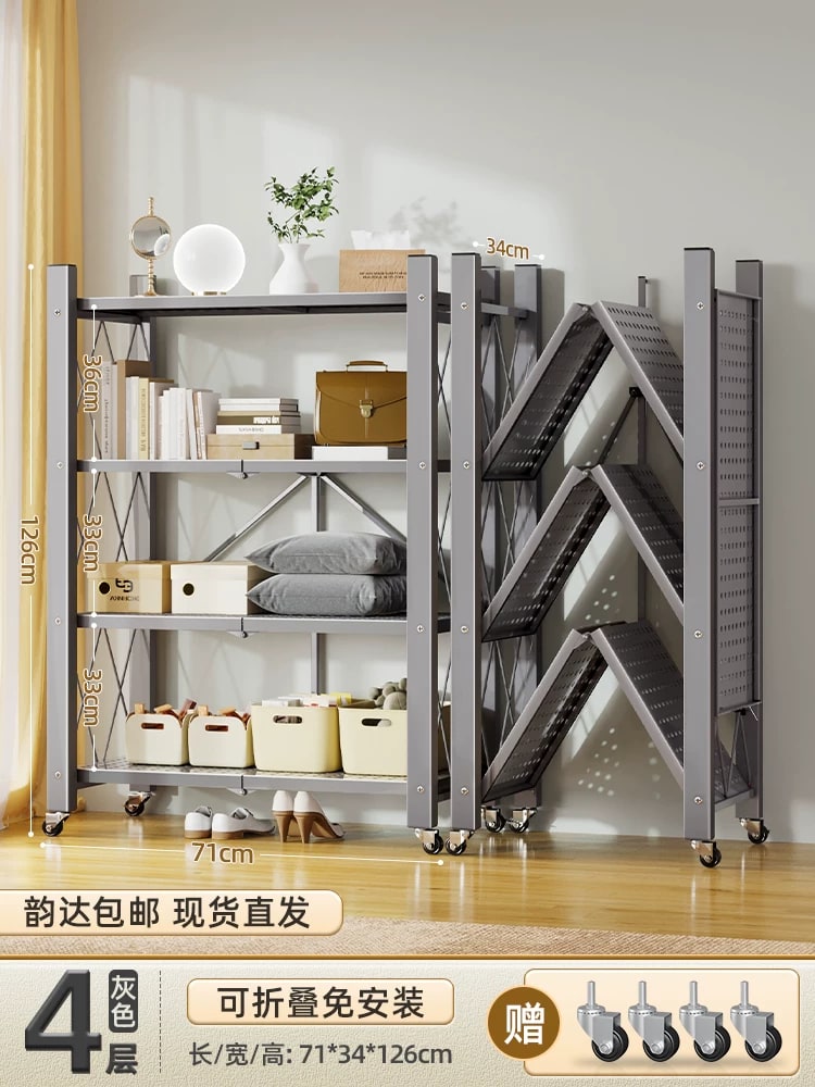 Foldable Multi-Tier Steel Storage Rack photo 6