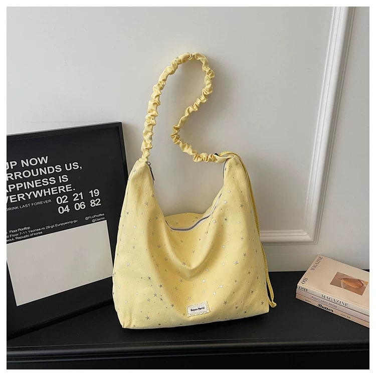 Polka Dot Canvas Tote Shoulder Bag photo 4