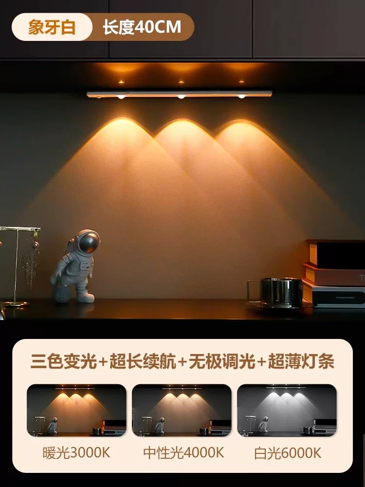 Rechargeable Motion Sensor Cabinet Light Bar, 20cm to 80cm photo 2