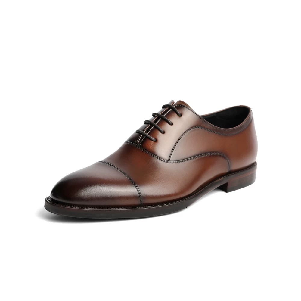 Belle Leather Cap-Toe Oxford Dress Shoes for Men photo 5