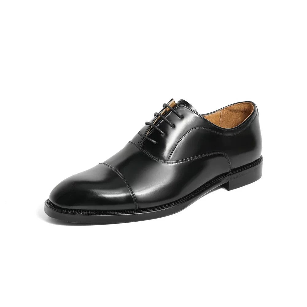 Belle Leather Cap-Toe Oxford Dress Shoes for Men
