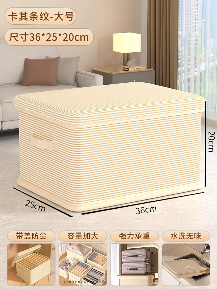 Foldable Nonwoven Clothes Storage Box with Lid — Home & Furniture on G+ Market