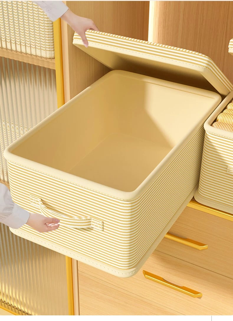 Foldable Nonwoven Clothes Storage Box with Lid — Home & Furniture on G+ Market