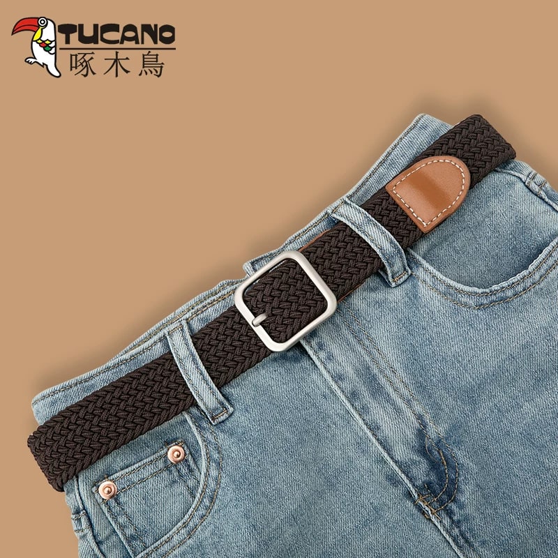 Tucano Woven Elastic Canvas Belt, No Punching — Fashion on G+ Market