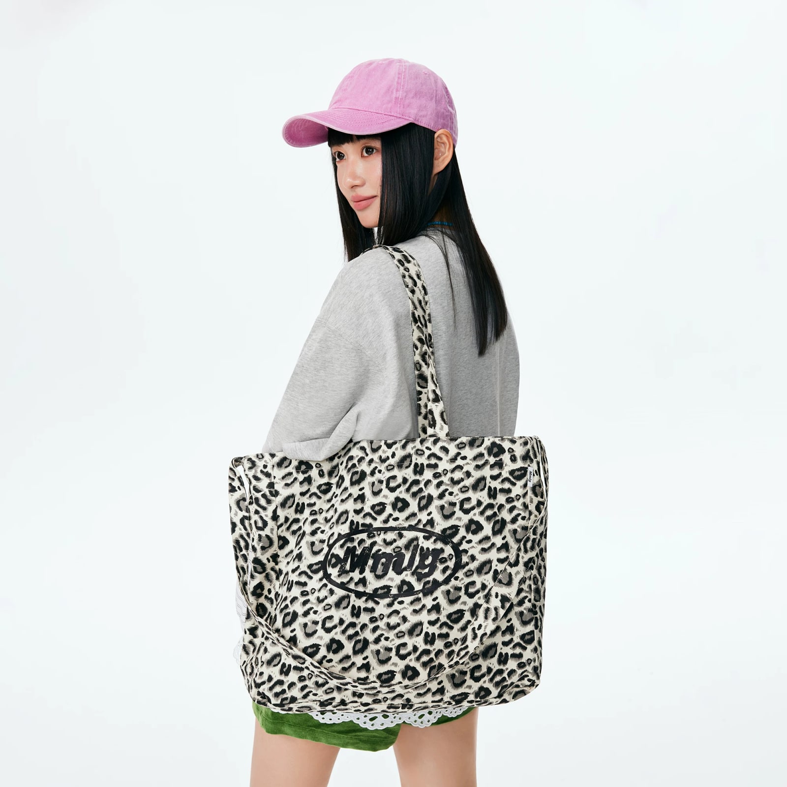MMLG Leopard Print Canvas Tote Shoulder Bag photo 4