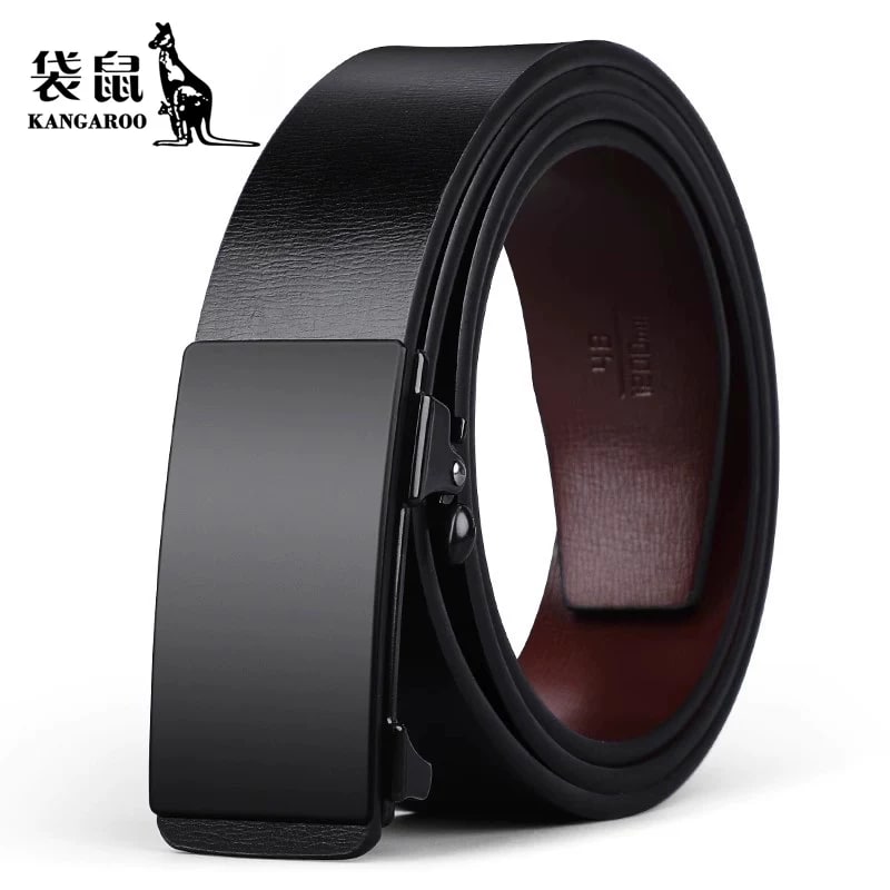 KANGAROO Mens Leather Belt with Ratchet Buckle photo 2