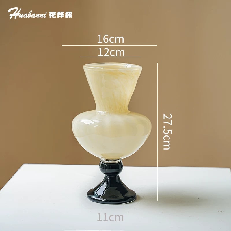 Coloured Glass Goblet Vase, Small to Large photo 5
