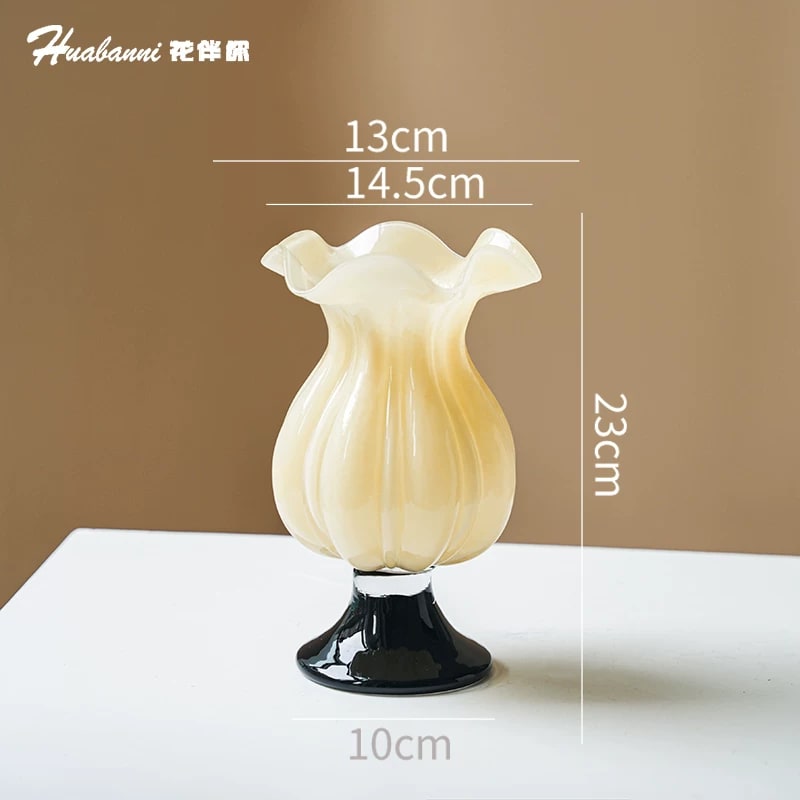Coloured Glass Goblet Vase, Small to Large photo 4