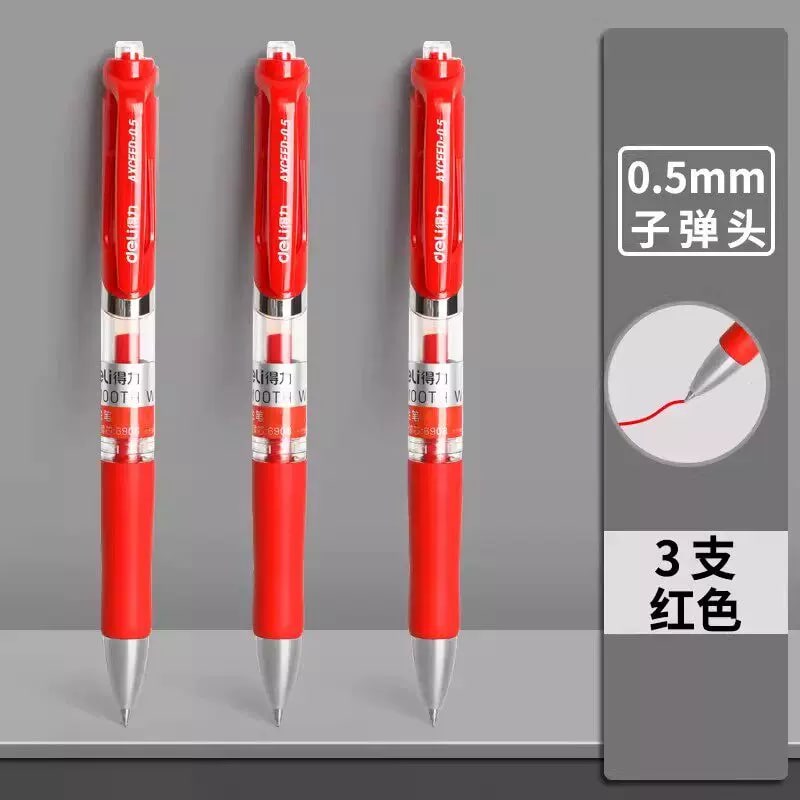 Deli Retractable Gel Pen 0.5mm Black photo 6