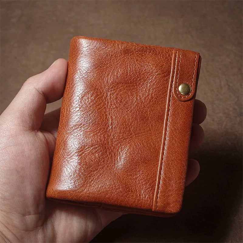 Compact Vegetable-Tanned Cowhide Bifold Wallet photo 3