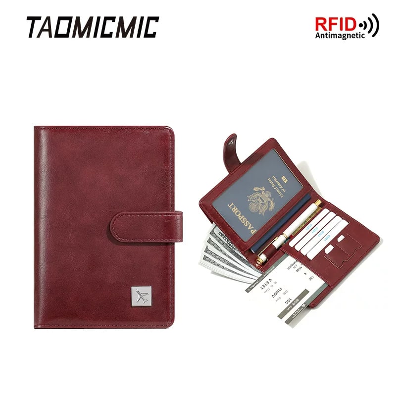 TAOMICMIC RFID Travel Passport and Card Wallet photo 4