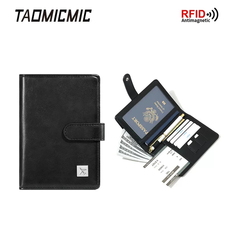 TAOMICMIC RFID Travel Passport and Card Wallet photo 3