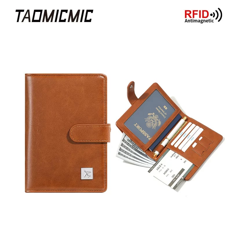 TAOMICMIC RFID Travel Passport and Card Wallet photo 2