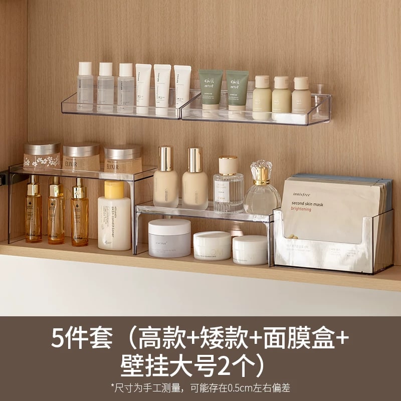 Clear Tiered Shelf Organiser for Cabinets photo 3