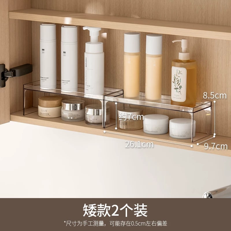 Clear Tiered Shelf Organiser for Cabinets photo 6