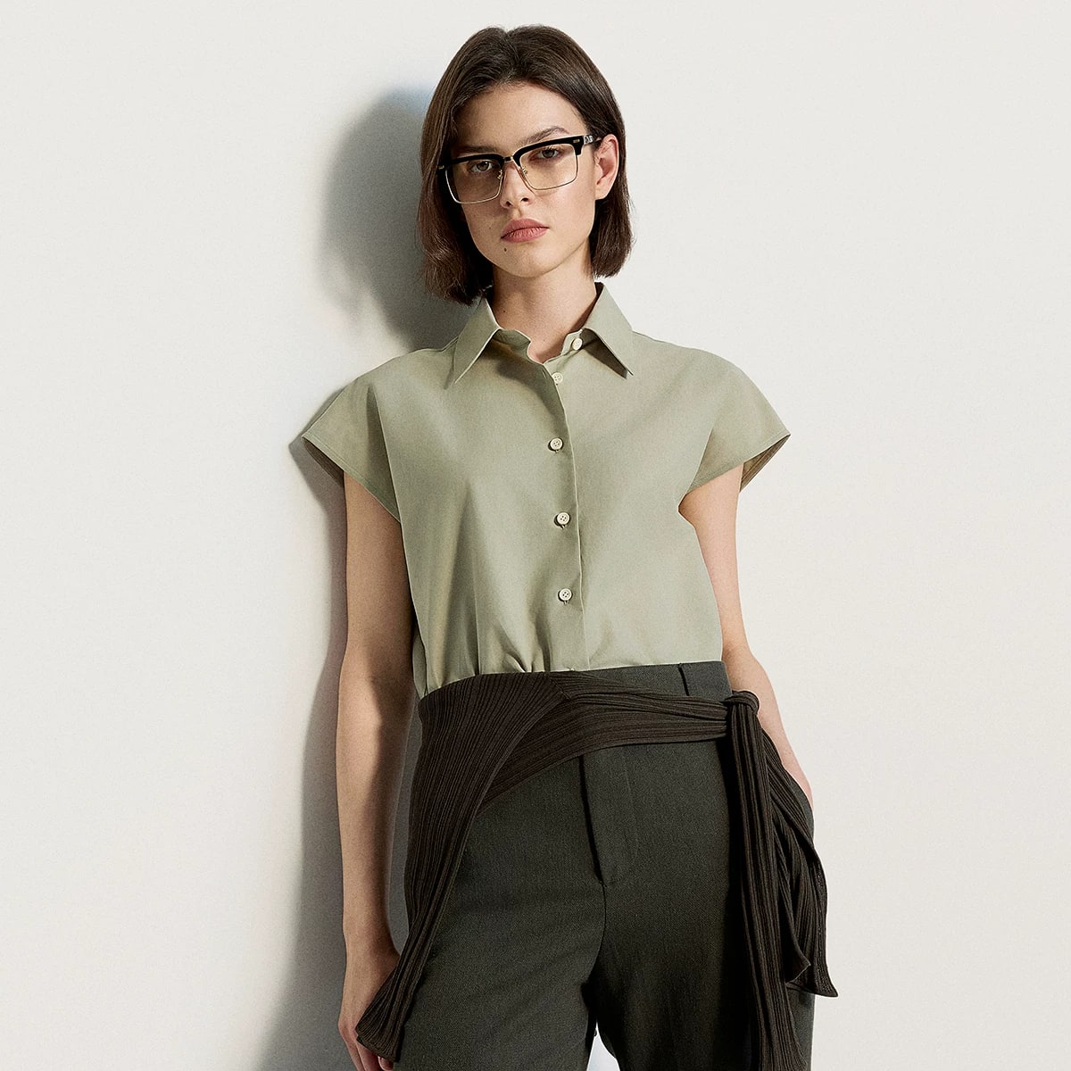 OCHIRLY Relaxed Cap Sleeve Shirt photo 6