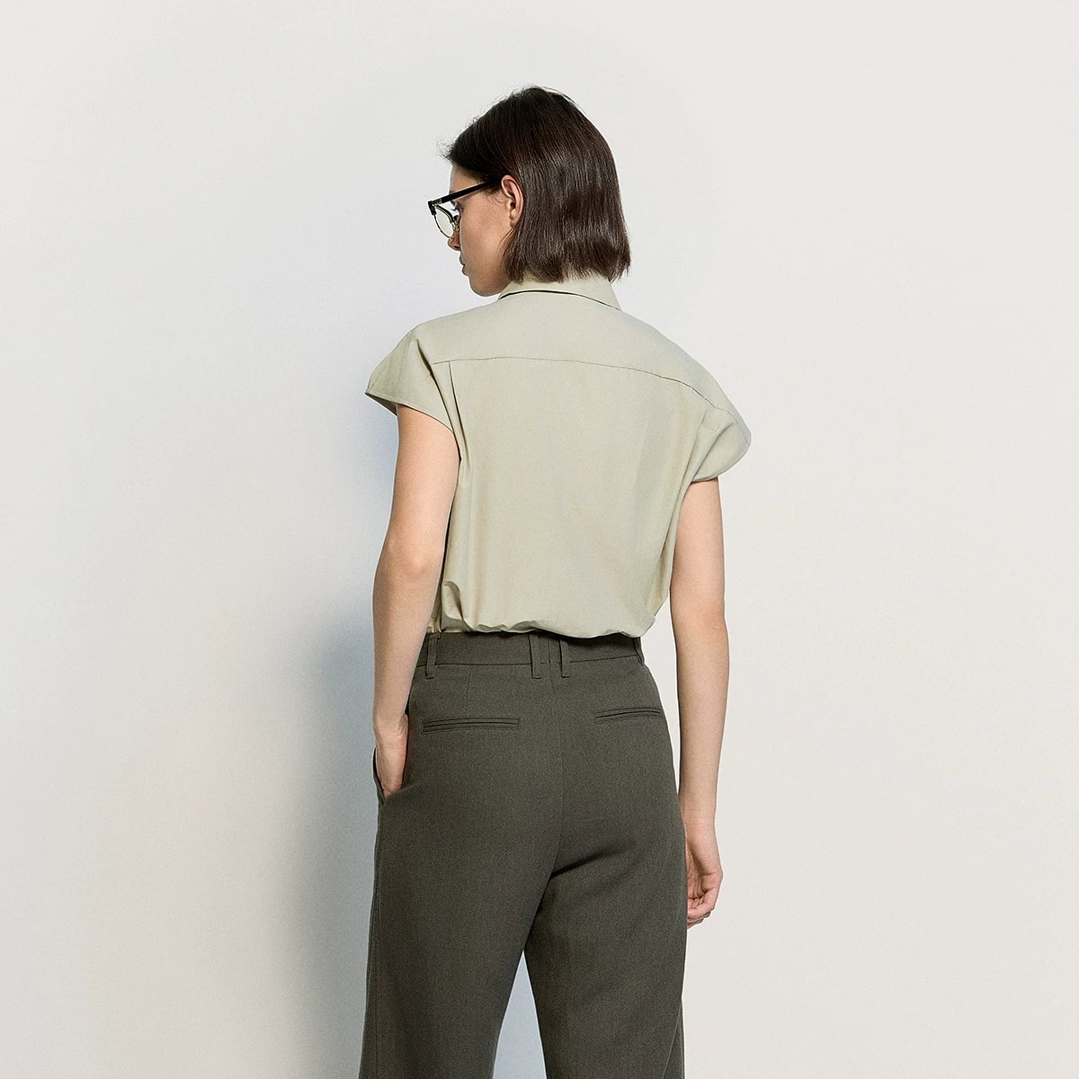 OCHIRLY Relaxed Cap Sleeve Shirt photo 5