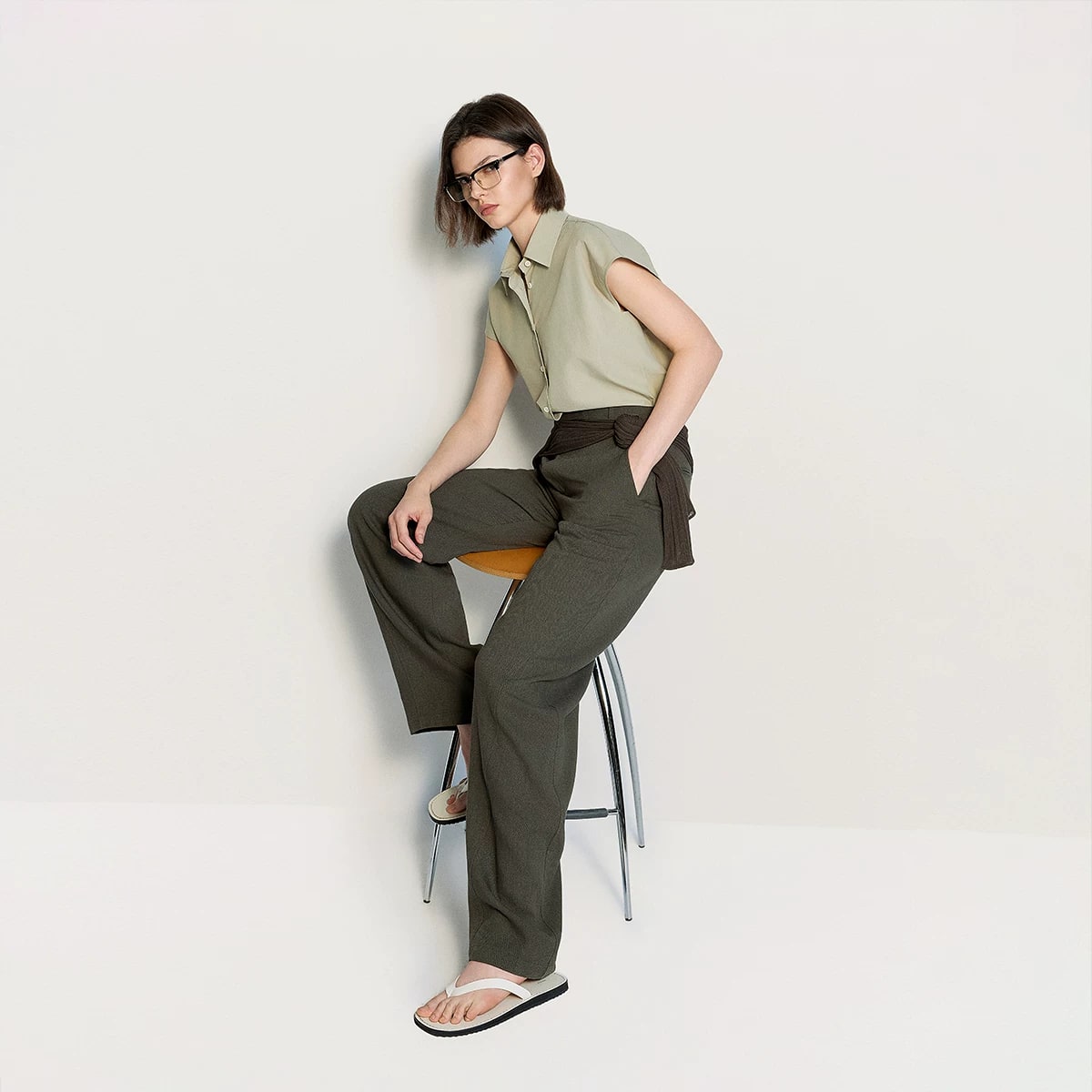 OCHIRLY Relaxed Cap Sleeve Shirt photo 4