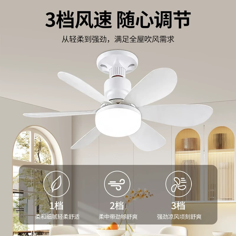 E27 Screw-In Ceiling Fan Light with Remote photo 2