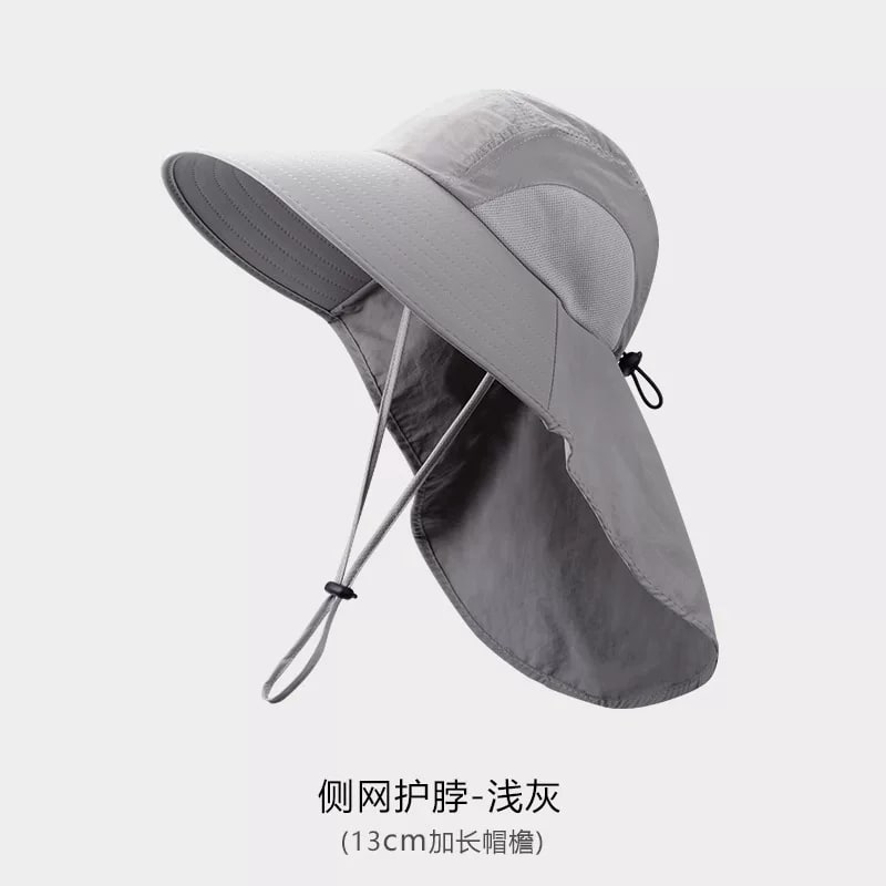 Wide-Brim Sun Hat with Neck Flap photo 4