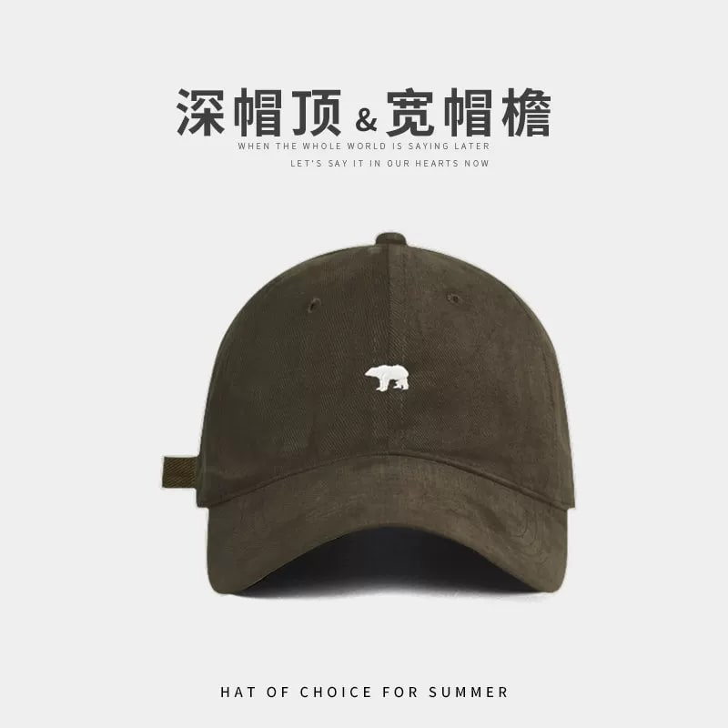 Brushed Cotton Deep-Crown Baseball Cap with Wide Brim — Fashion on G+ Market