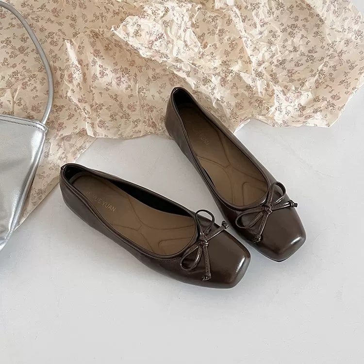 Women's Mary Jane Ballet Flats with Bow Detail photo 5