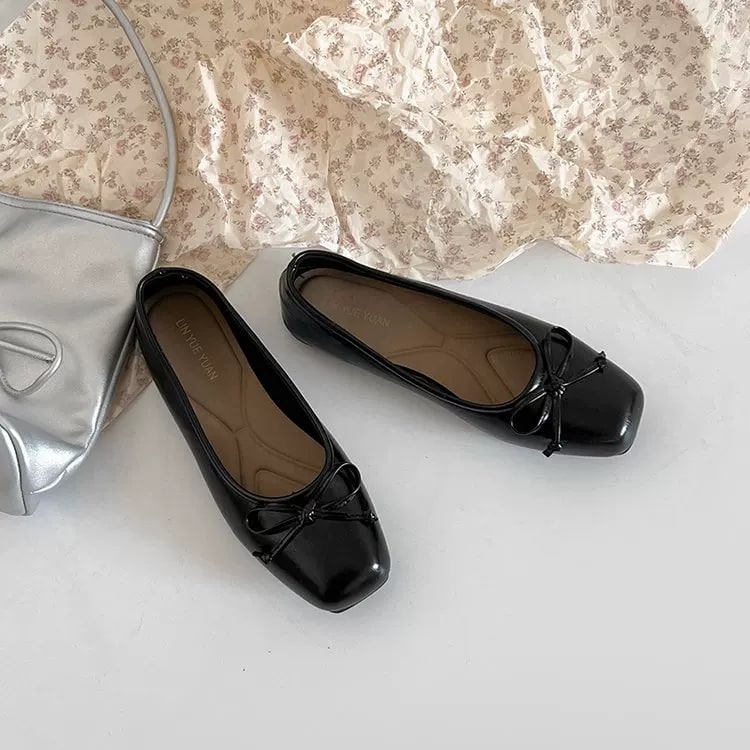Women's Mary Jane Ballet Flats with Bow Detail photo 6