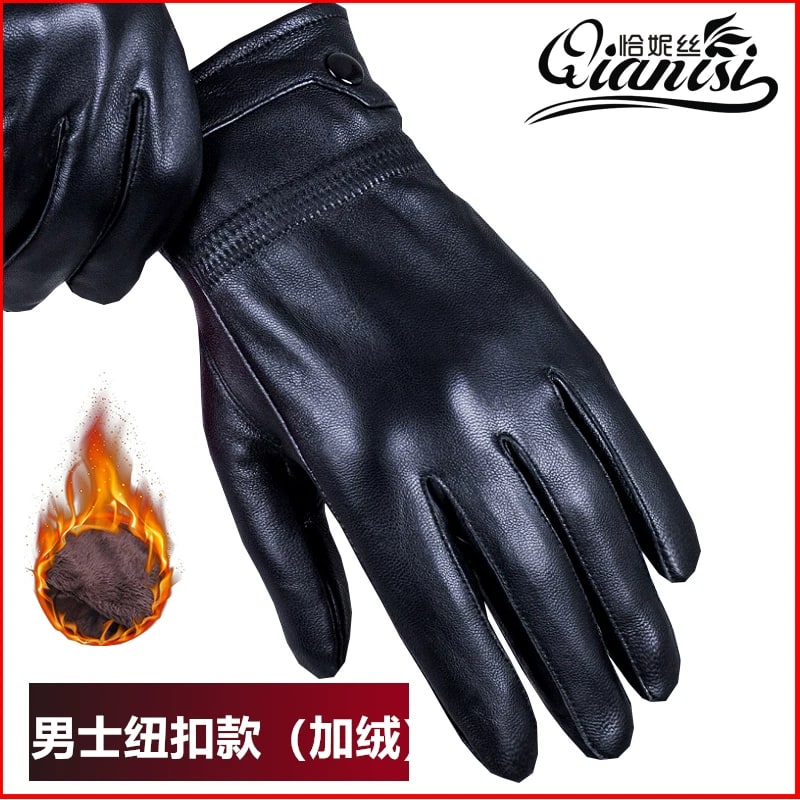 QIANISI Sheepskin Leather Gloves for Men and Women photo 4