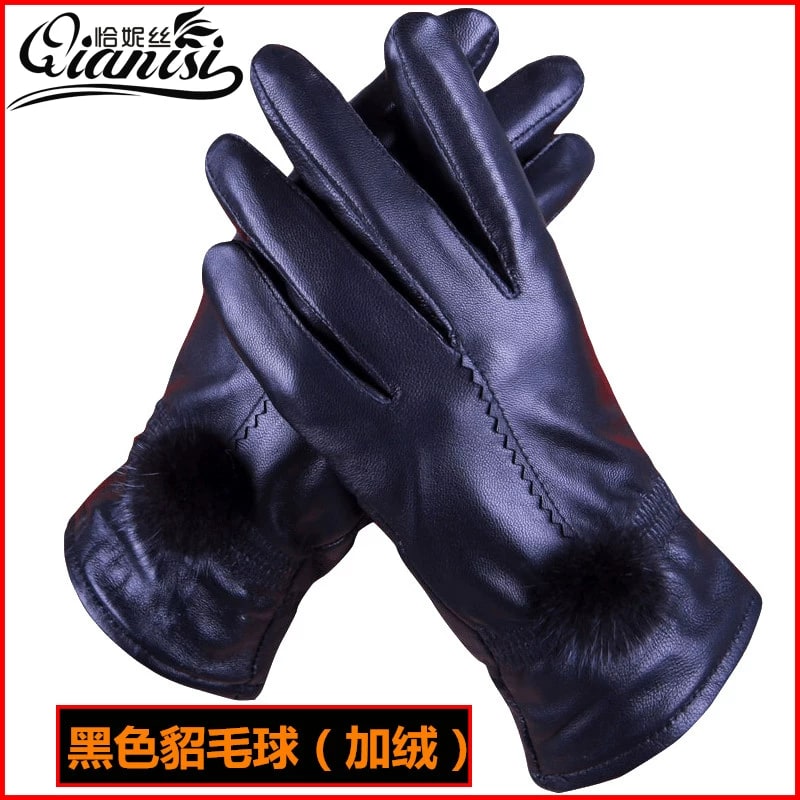 QIANISI Sheepskin Leather Gloves for Men and Women photo 6