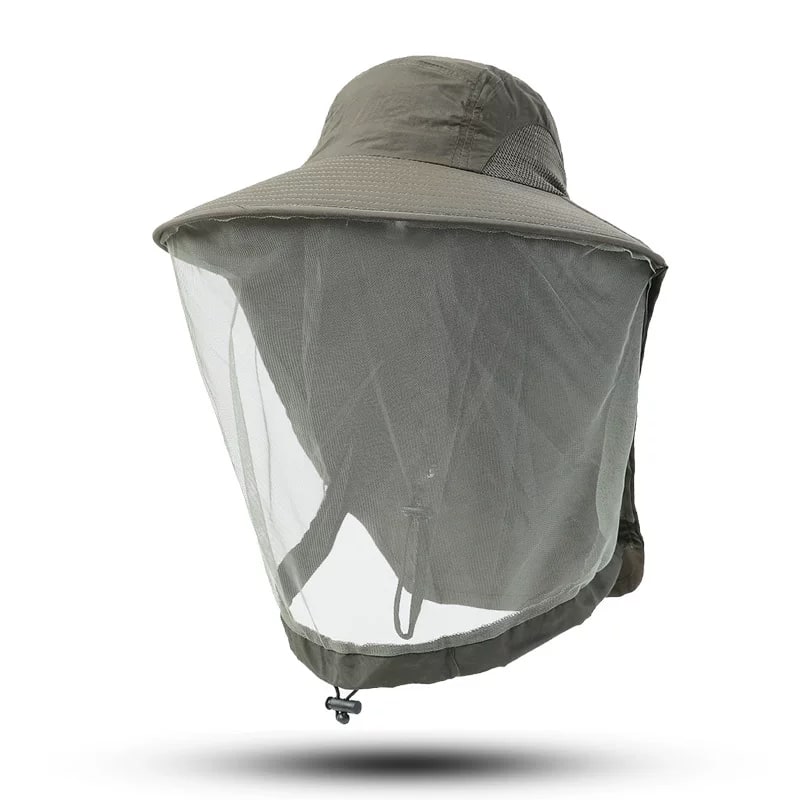 Wide-Brim Fishing Hat with Detachable Mosquito Net photo 3