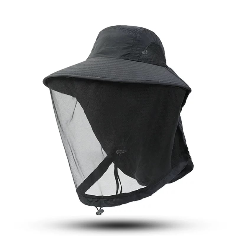 Wide-Brim Fishing Hat with Detachable Mosquito Net photo 5