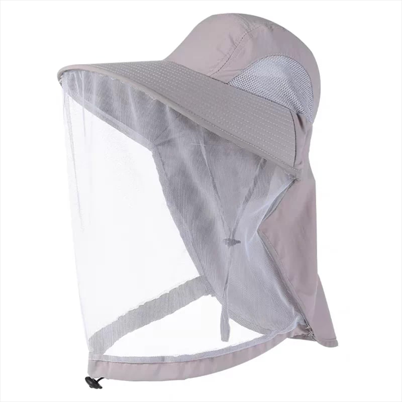 Wide-Brim Fishing Hat with Detachable Mosquito Net photo 2
