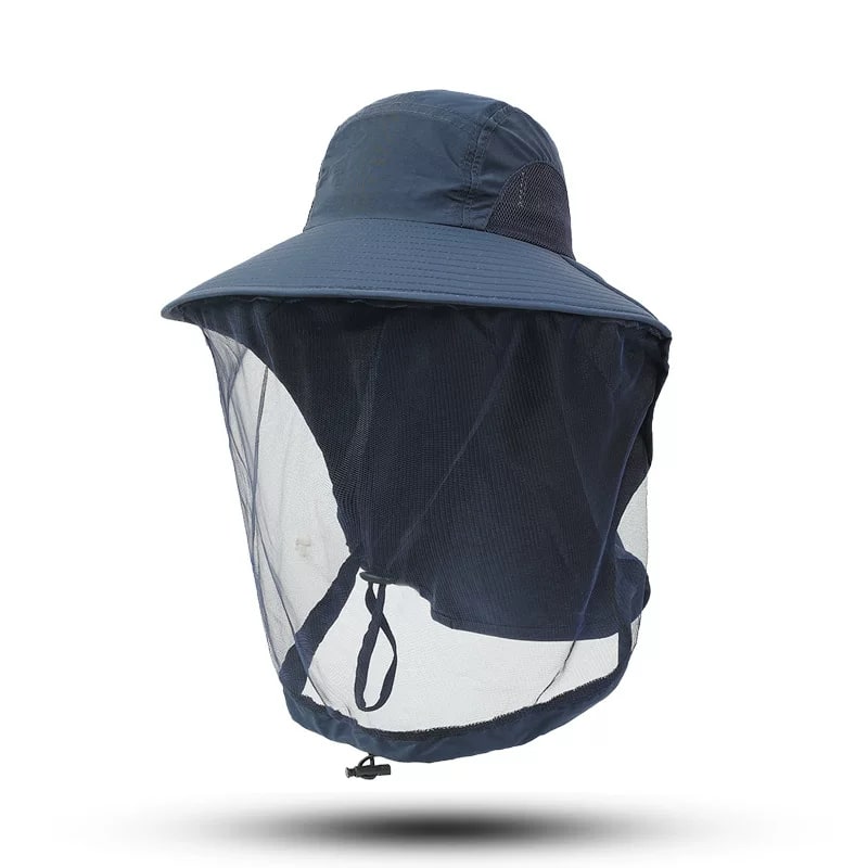 Wide-Brim Fishing Hat with Detachable Mosquito Net photo 4