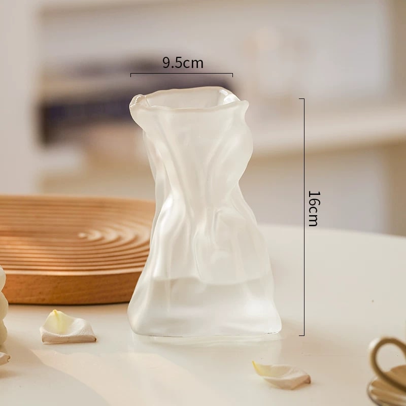 Rippled Glass Bud Vase, 16 cm photo 3