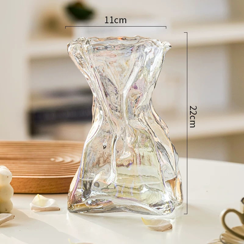 Rippled Glass Bud Vase, 16 cm photo 5
