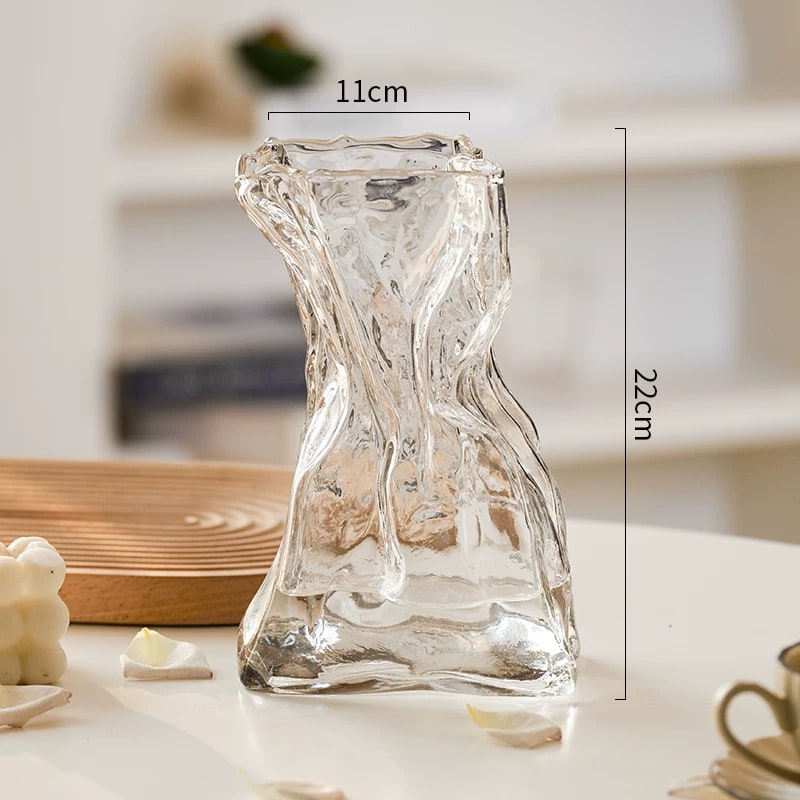 Rippled Glass Bud Vase, 16 cm photo 4