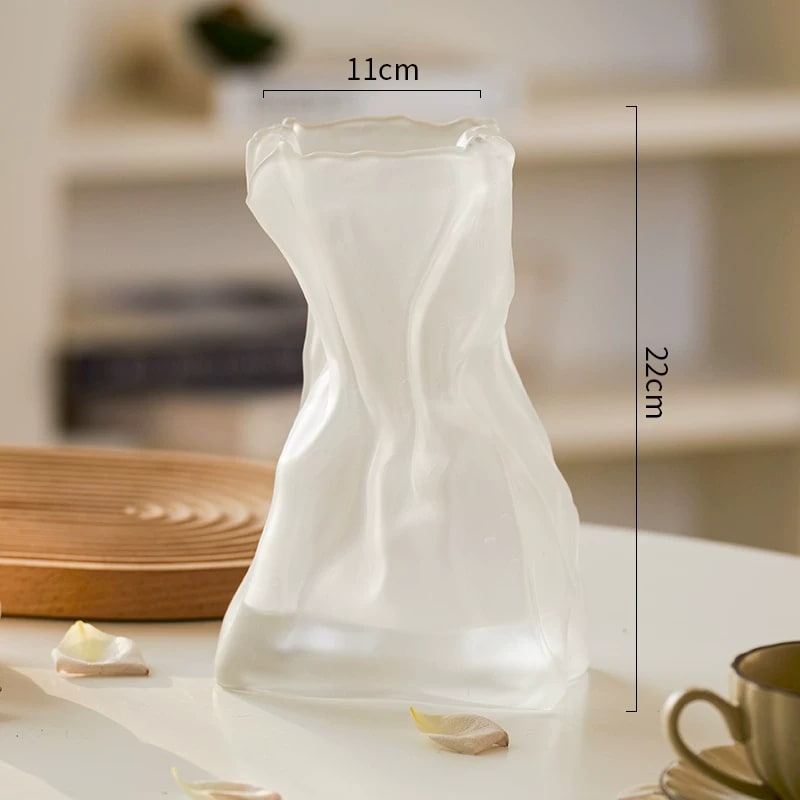 Rippled Glass Bud Vase, 16 cm photo 6