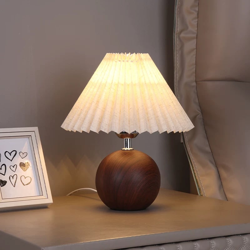 Retro Pleated-Shade Bedside Table Lamp — Home & Furniture on G+ Market